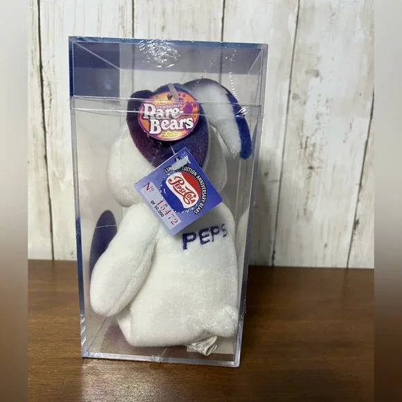 Pepsi 100th‎ Anniversary Limited Edition Bean Bear - White and Blue - Picture 2 of 5
